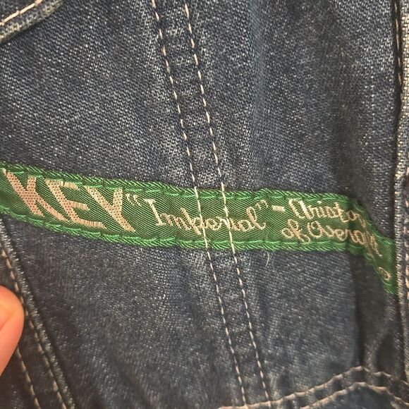 Vintage old key Blue Denim Overalls - Picture 6 of 10